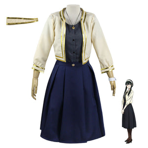 Women and Kids Spy x Family Costume Yor Forger Briar Cosplay Dress Uniform with Accessories