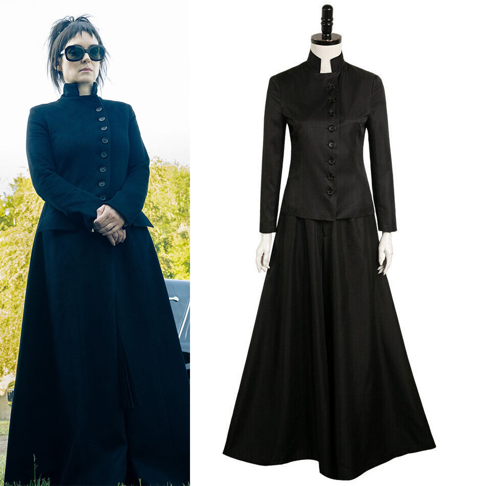 Beetlejuice 2024 Movie Winona Ryder Long Coat