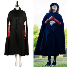 Load image into Gallery viewer, Beetlejuice 2024 Movie Catherine O’Hara Beetlejuice Black Cape With Red Gloves