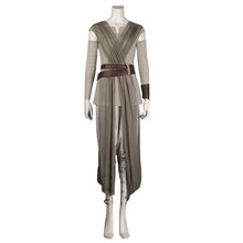 Load image into Gallery viewer, Star Wars The Rise of Skywalker Rey Full Set Cosplay Halloween Costume Brown Dress