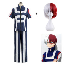 Load image into Gallery viewer, My Hero Academia Costume Todoroki Shouto Training/Gym Cosplay Outfits With Wigs Unisex