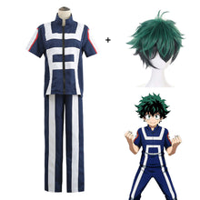 Load image into Gallery viewer, My Hero Academia Costume Izuku Deku Training/Gym Cosplay Outfits With Wigs Unisex