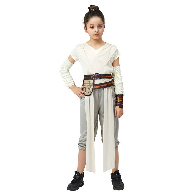 Star Wars The Rise of Skywalker Rey Full Set Cosplay Halloween Costume For Kids