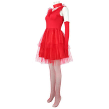 Load image into Gallery viewer, Beetlejuice Lydia Deetz Red Wedding Mini Dress Party Carnival Halloween Cosplay Costume