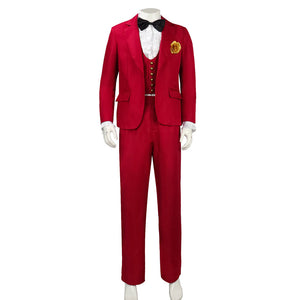 Red Tuxedo Beetlejuice Cosplay Costume for Men and Kids