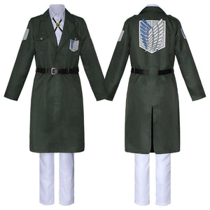 Unisex Attack On Titan Season 4 Costume Levi Eren Scout Regiment Cosplay Full Outfit