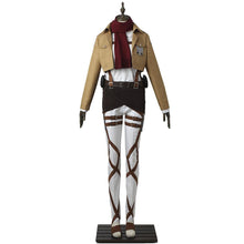 Load image into Gallery viewer, Anime Attack On Titan Costume Mikasa Ackerman Scout Regiment Cosplay Battle Full Outfits for Women