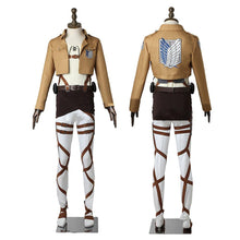 Load image into Gallery viewer, Anime Attack On Titan Costume Eren Jaeger Scout Regiment Cosplay Full Outfits with Cloak for Men