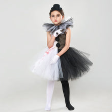 Load image into Gallery viewer, Kids Girl Joker Costume Killer Clowns Cosplay Black And White Dress Set Birthday Party Cosplay Outfit Suit for Halloween