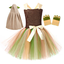 Load image into Gallery viewer, Kids Star Wars Costume Yoda Cosplay Tutu Dress Cape Suit for Halloween