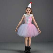 Load image into Gallery viewer, Kids Girl Joker Costume Pink Pennywise Dress with Hair Hoop Set Birthday Party Cosplay Outfit Suit for Halloween