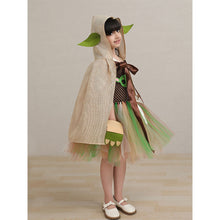 Load image into Gallery viewer, Kids Star Wars Costume Yoda Cosplay Tutu Dress Cape Suit for Halloween