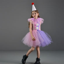 Load image into Gallery viewer, Kids Girl Joker Costume Pink Pennywise Dress with Hair Hoop Set Birthday Party Cosplay Outfit Suit for Halloween