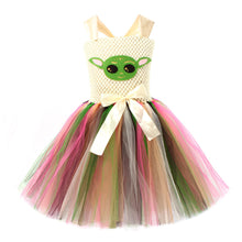 Load image into Gallery viewer, Kids Star Wars Costume Yoda Cosplay Tutu Dress Cape Suit for Halloween