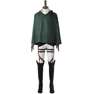 Anime Attack On Titan Costume Levi Ackerman Scout Regiment Cosplay Battle Full Outfits Costume for Men