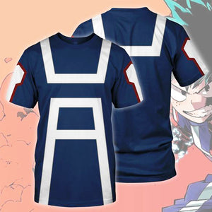 Mens Boku No Hero Academia My Hero Academia Cosplay Printed Trainning T-Shirt