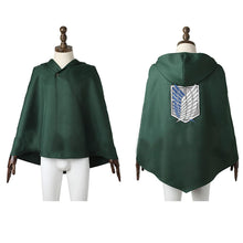 Load image into Gallery viewer, Anime Attack On Titan Costume Eren Jaeger Scout Regiment Cosplay Full Outfits with Cloak for Men