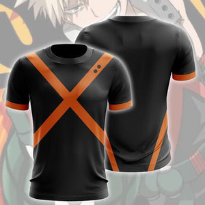 Mens Boku No Hero Academia My Hero Academia Cosplay Printed Trainning T-Shirt