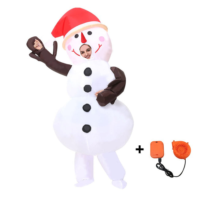 Inflatable Snowman Cosplay Costume Halloween Christmas Party For Adults