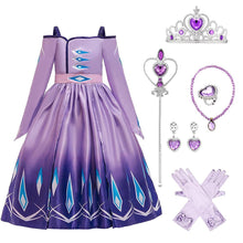 Load image into Gallery viewer, Kids Frozen Costume Princess Elsa Cosplay Birthday or Party Dress With Accessories