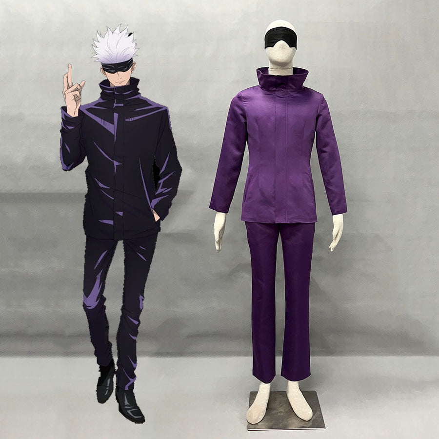 Jujutsu Kaisen Costumes Teacher Gojo Satoru Cosplay School Uniform Full Set for Men and Kids