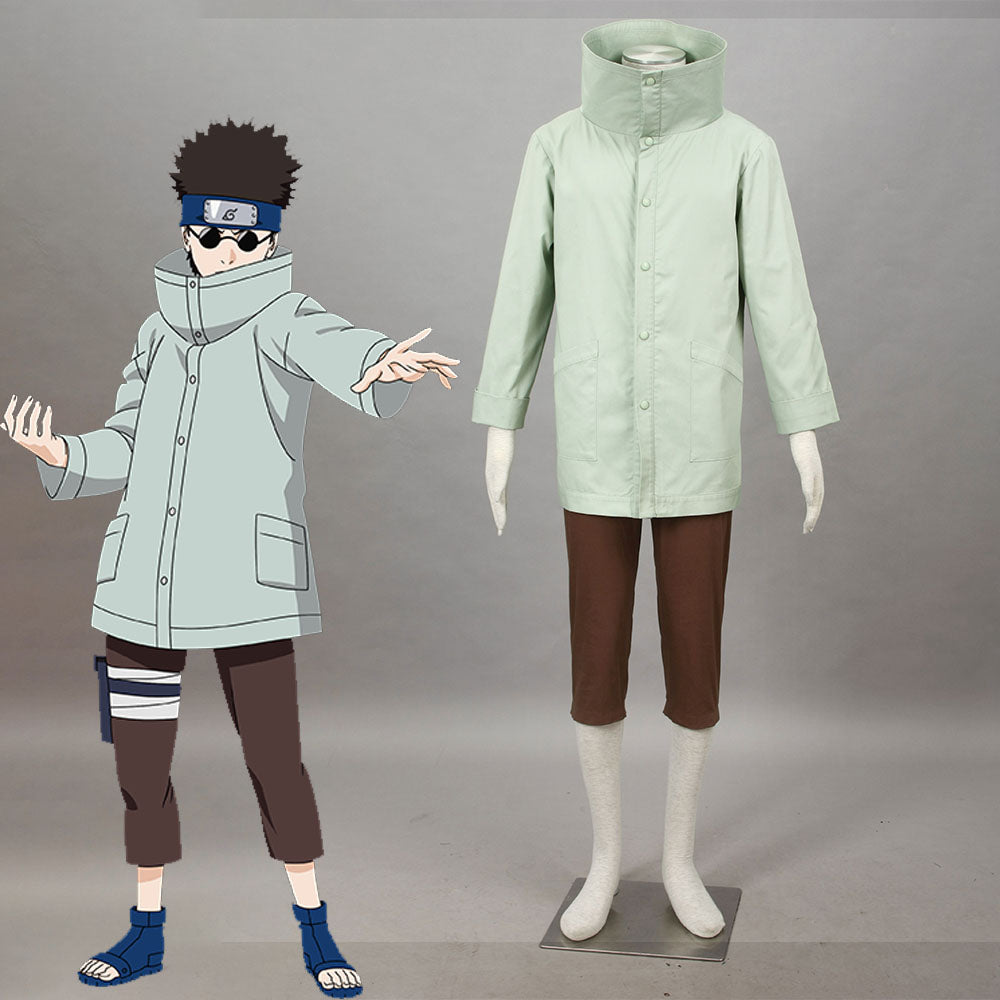 Men and Kids Naruto Costume Juvenile Aburame Shino Cosplay full