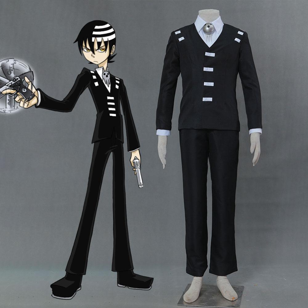 Soul Eater Costume Death The Kid Cosplay Set For Men and Kids