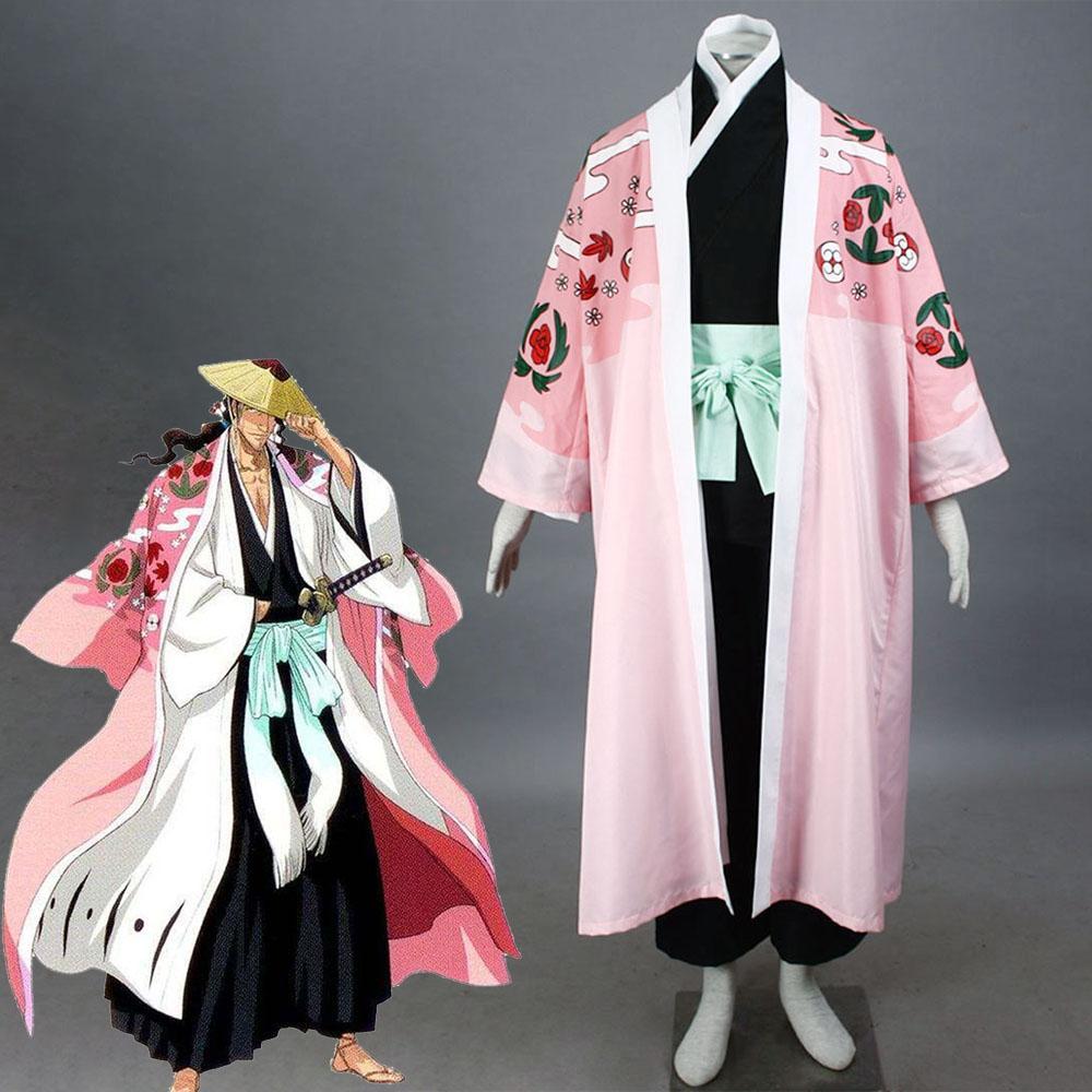 Men and Children Bleach Costume Kyoraku Shunsui Cosplay Kimono