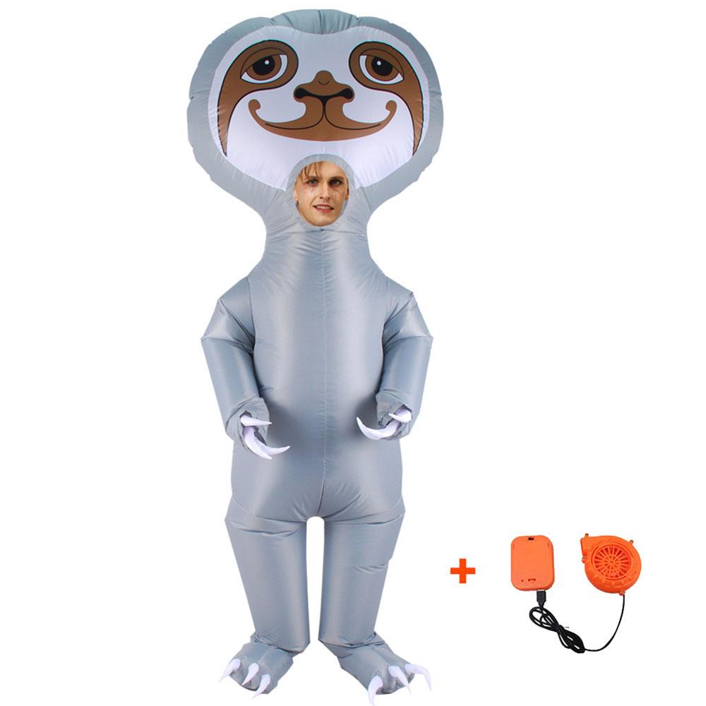 Inflatable Sloth Flash Cosplay Costume Blow Up Suit Helloween Christmas Party For Adults and Kids