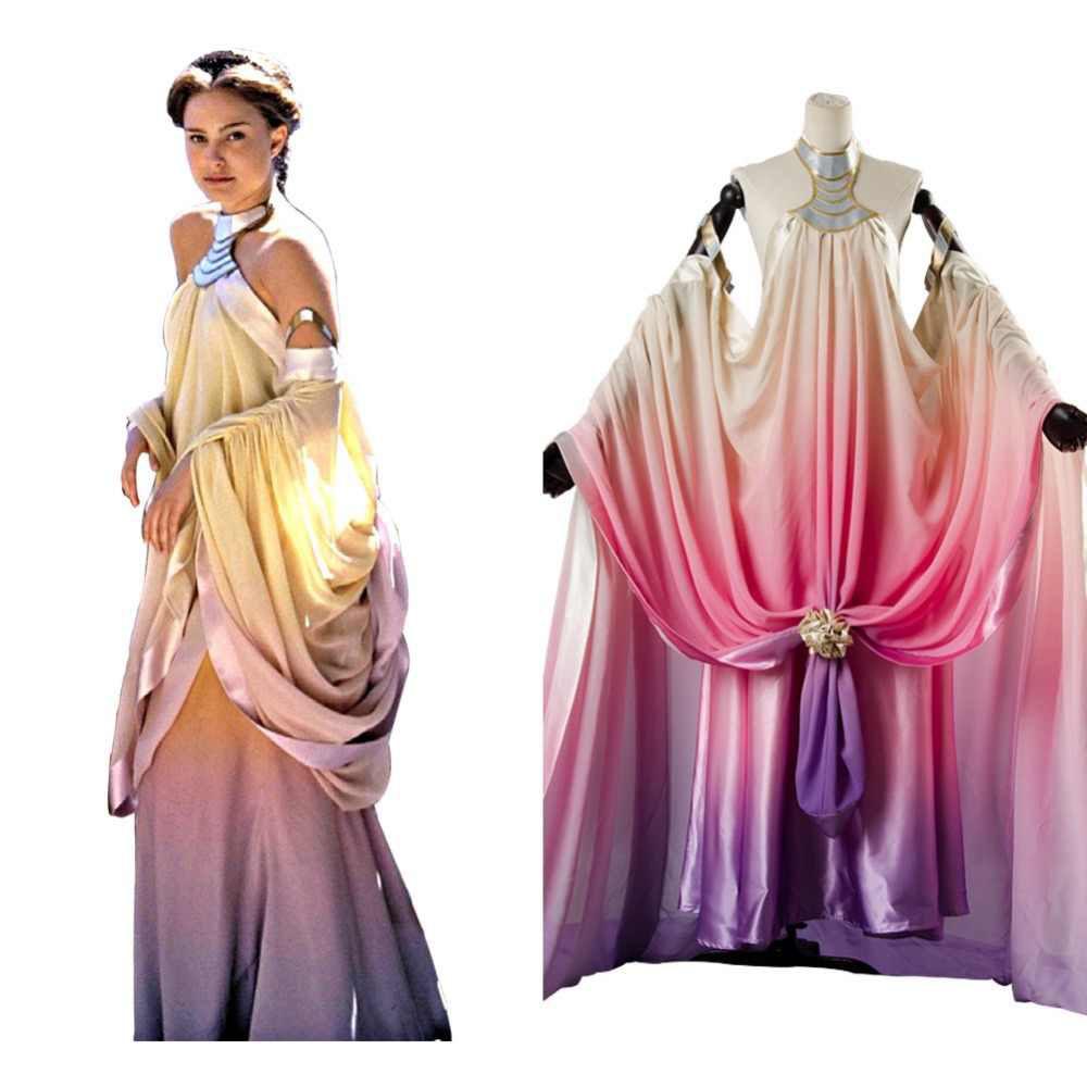 Star Wars 3 Padme Amidala Naberrie Lake Dress Cosplay Costume – Jolly  Costume