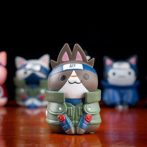 8Pcs 7cm Cat Cosplay Naruto Figure Naruto Itachi Sasuke Sakura Kakashi Cute Chibi Toys