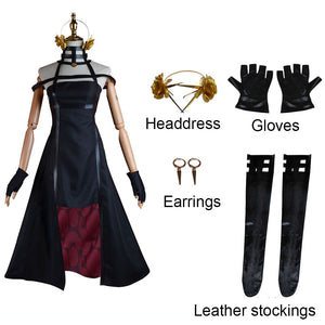 Women Spy x Family Costume  Yor Forger Briar Cosplay Black Dress with Accessories