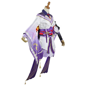 Genshin Impact Costume Raiden Shougun Beelzebul Cosplay Full Set For Women